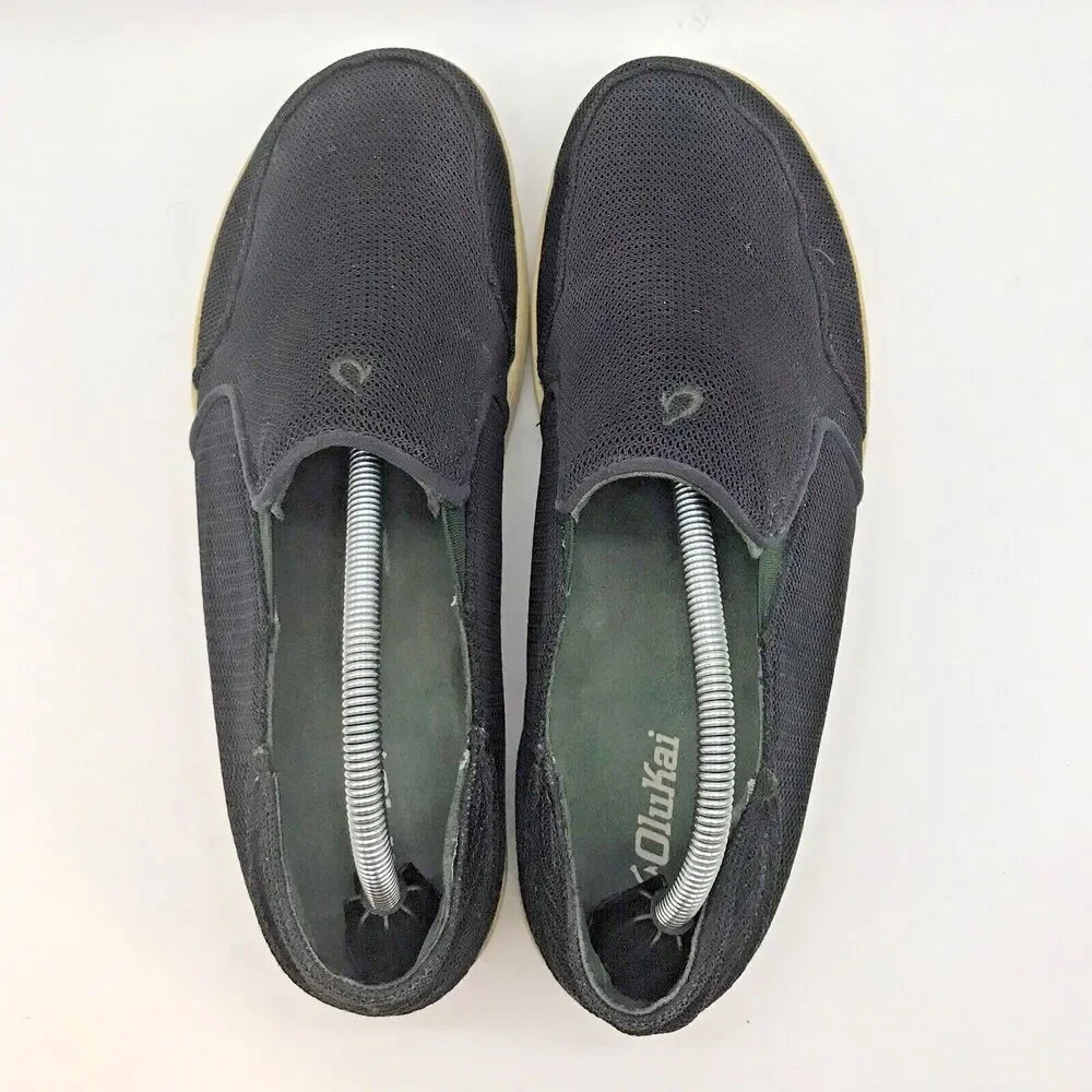 OluKai Nohea Mesh Slip On Loafer Navy Blue Men's size 10 Deck Shoe (10188-DGDG)